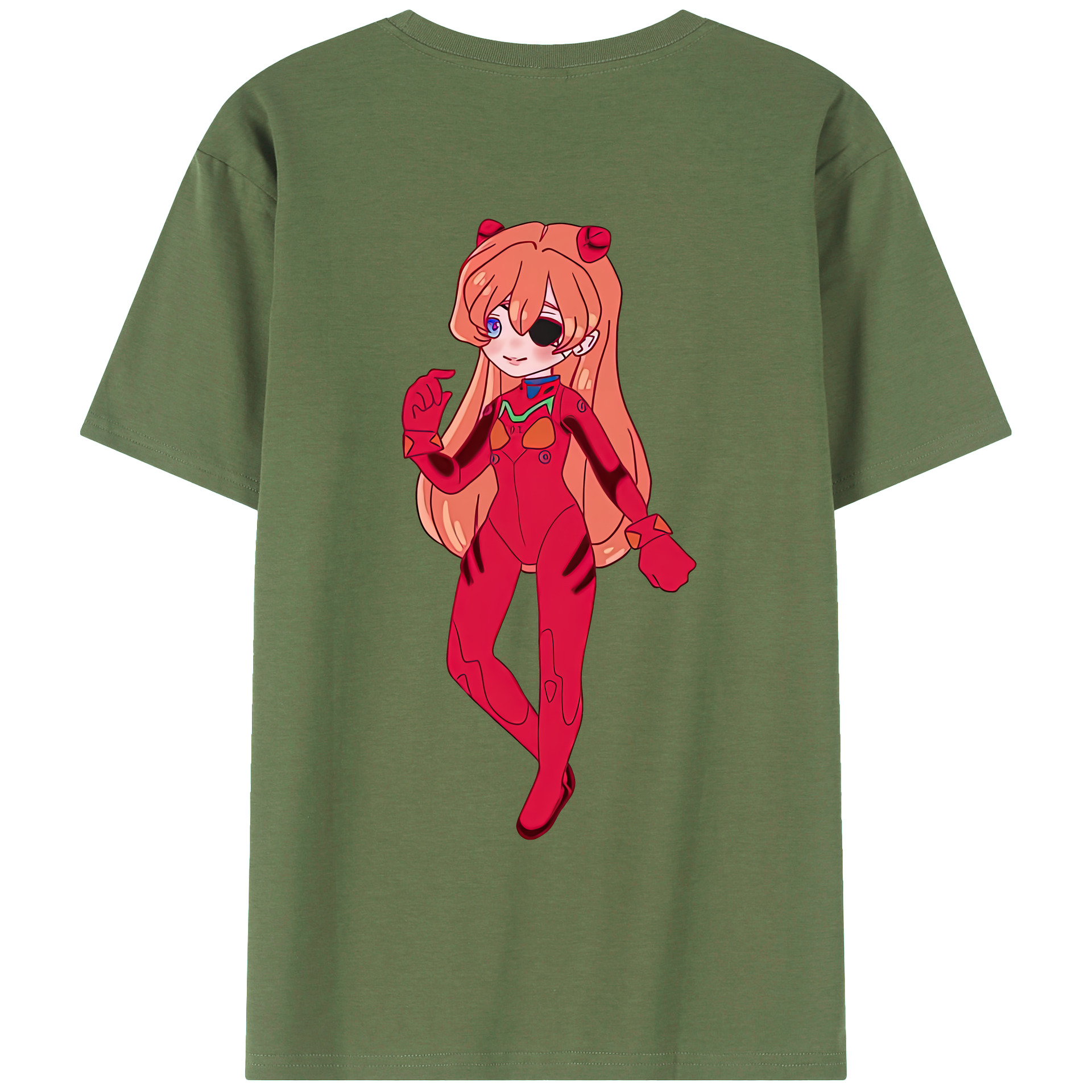 （画像用） EVA 新世紀エヴァンゲリオン 綿100％ メンズ半袖Tシャツ（バックプリント） 通気性